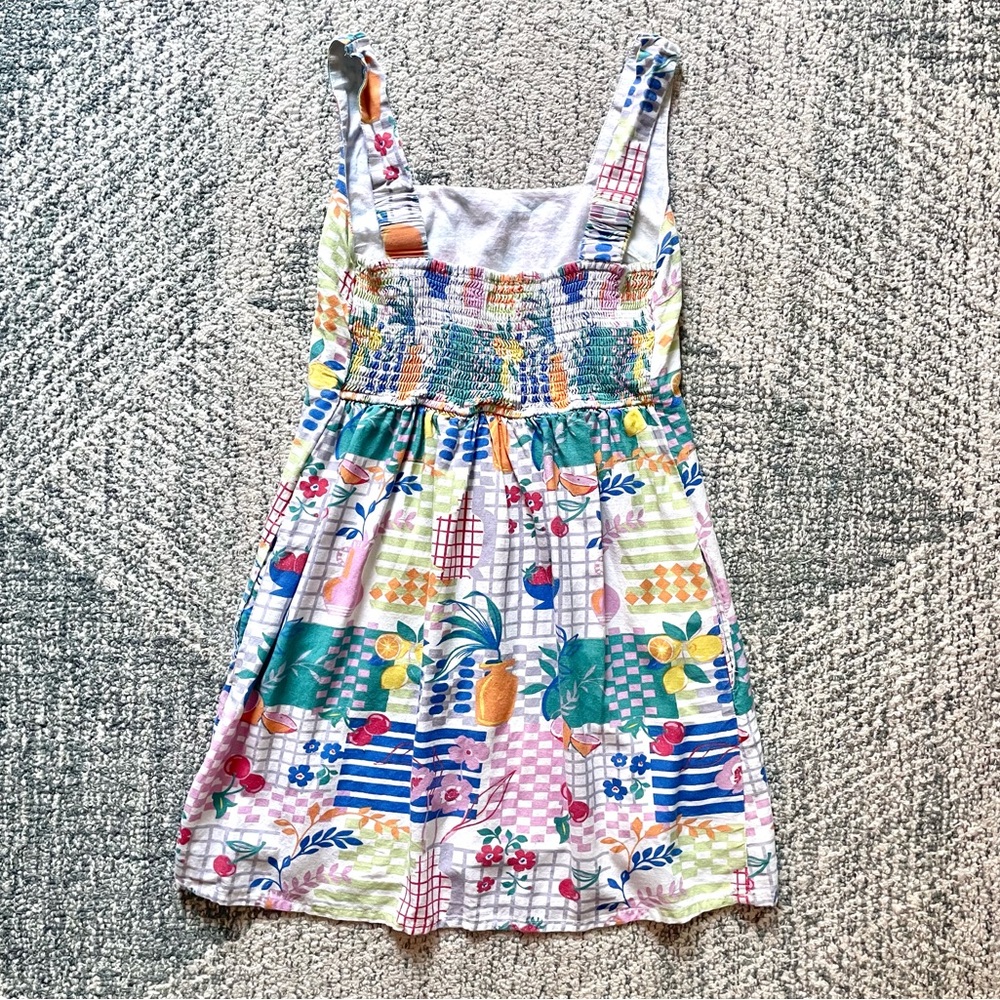JAPNA Retro Picnic Print Dress Fruit Flower Kitchen Pattern - Picture 4 of 8